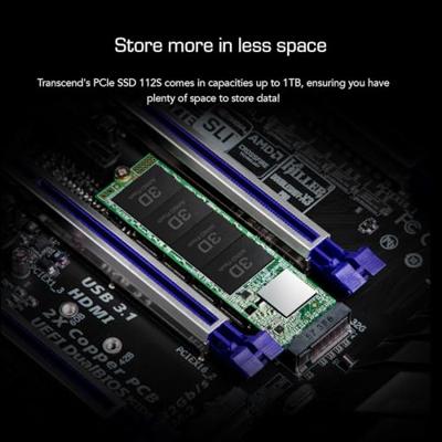 Transcend 112S 256 GB NVMe/PCIe M.2 SSD 2280 harde schijf PCIe NVMe 3.0 x4 Retail TS256GMTE112S