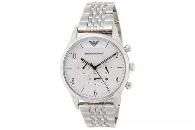 Emporio Armani Heren 43 mm stalen armband horloge AR1879