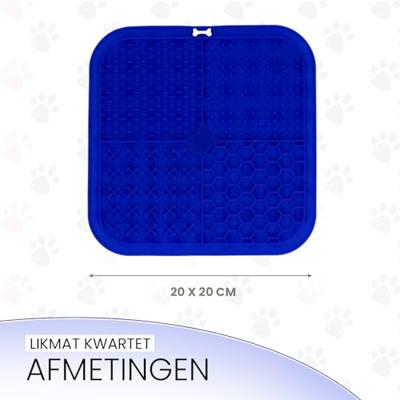 Eat Slow Live Longer Lick Mat Quad Blue