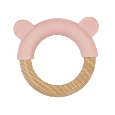 Saro bijtring met oren roze junior Saro bijtring met oren roze junior