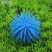 3 STKS aquarium artikelen decoratie TPR simulatie zee-egels bal koraal met punt grootte: L diameter: 13cm (blauw) - thumbnail