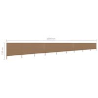 Windscherm 9-panelen 1200x120 cm stof taupe - thumbnail