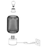 Eglo Zwarte tafellampWrington - 43096 - thumbnail