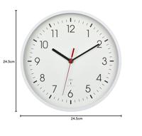 TFA Dostmann 60.3550.02 Wandklok Zendergestuurd 24.5 cm x 4.2 cm Wit - thumbnail