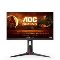 AOC 24G2SU/BK computer monitor 60,5 cm (23.8") 1920 x 1080 Pixels Full HD Zwart, Rood - thumbnail