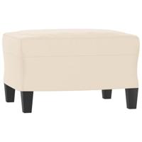 Fauteuil met voetenbank 60 cm microvezelstof beige - thumbnail
