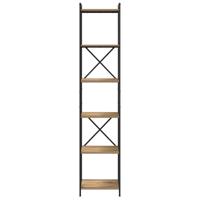 Boekenkast artisanaal eikenkleurig 40 x 30 x 188 cm - thumbnail