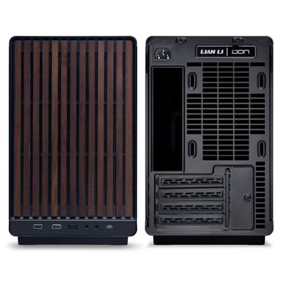 Lian Li Lian Li DAN Cases A3-mATX Wood Edition PC-Gehäuse, Micro-ATX - Walnuss, schwarz Micro-tower PC-behuizing, Gaming-behuizing, Behuizing Zwart