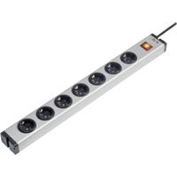 Ehmann 0601x00072031 Stekkerdoos met schakelaar 7-voudig Aluminium Randaarde stekker 1 stuk(s) - thumbnail