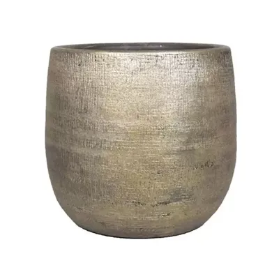 Pot mira d29h27cm industrieel goud Pot mira d29h27cm industrieel goud