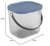 Rotho Albula Wasmiddelbox 6L Horizon Blauw/Transparant - thumbnail