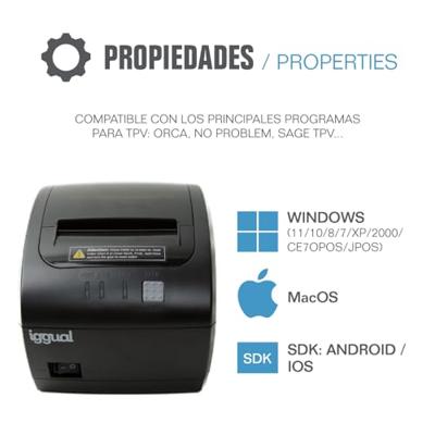 Thermische Printer iggual TP7001 Zwart Thermische Printer iggual TP7001 Zwart