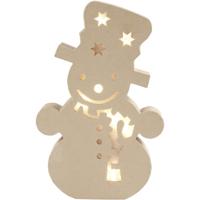 Creativ Company Figuur met licht, sneeuwpop, h: 27 cm, d: 4 cm, b: 17,5 cm, 1 stuk - thumbnail