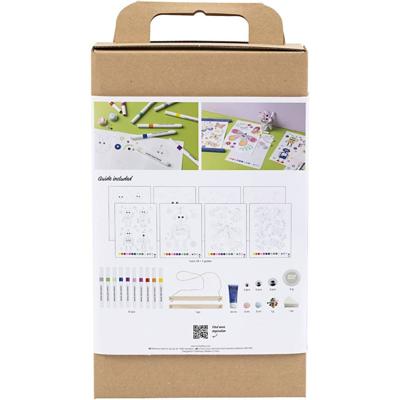 Creativ Company Hobbyset kleuren vlinder en robot in vrolijke kleuren