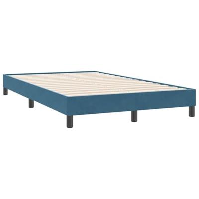 Boxspring zonder matras fluweel donkerblauw 120x220 cm