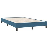 Boxspring zonder matras fluweel donkerblauw 120x220 cm - thumbnail