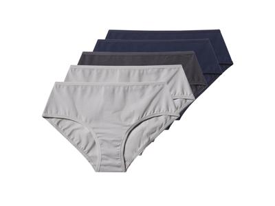 esmara Set van 5 dames onderbroeken (Donkerblauw/grijs, S (36-38))