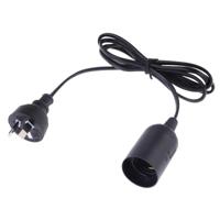 E27 Wire Cap lamp houder kroonluchter stopcontact met 1 2 m verlengkabel AU plug (zwart) - thumbnail