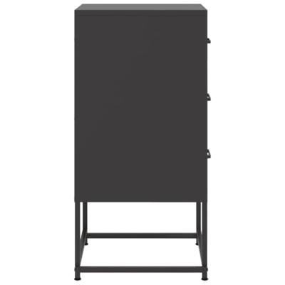 Nachtkastjes 2 st 36x39x78 cm staal zwart