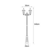 QAZQA Vintage buiten lantaarn antiek goud 240 cm 2-lichts - Antigua - thumbnail