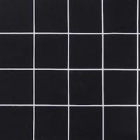 Bankkussen geruit 180x50x7 cm stof zwart - thumbnail