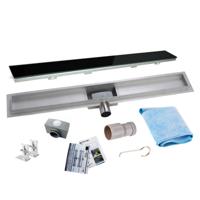 RVS Douchegoot flens met uitneembaar sifon 70x7cm 6,7cm diep GLAS ROOSTER - thumbnail