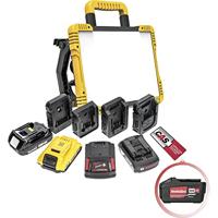 LED&apos;s Light 18V Hybride LED Bouwlamp 5500lm - Incl Adapters - Bedraad en draadloos te gebruiken - IP54 - Rough Service Tested - 47W - thumbnail