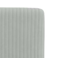 Eetkamerstoelen 6 st fluweel lichtgrijs - thumbnail