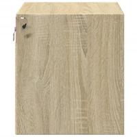 Nachtkastje met LED's wandgemonteerd sonoma eikenkleurig - thumbnail