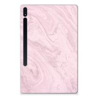 Samsung Galaxy Tab S7 Plus | S8 Plus Tablet Back Cover Marble Pink - Origineel Cadeau Vriendin - thumbnail