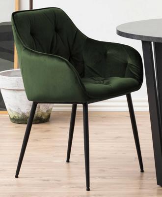 Bendt Eetkamerstoel 'Loren' Velvet, kleur Forest Green Bendt Eetkamerstoel 'Loren' Velvet, kleur Forest Green