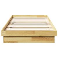 Bedframe zonder matras 90x190 cm massief hout eiken - thumbnail