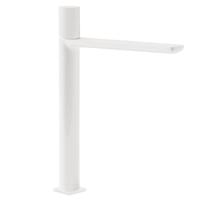 Wastafelmengkraan Tres Loft 1-Knop Uitloop Recht 28.2 cm Rond Mat Wit Tres - thumbnail