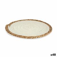 Placemat Gift Decor Wit Natuurlijk Natuurlijke Vezel 30 x 1 x 30 cm (48 Stuks) - thumbnail