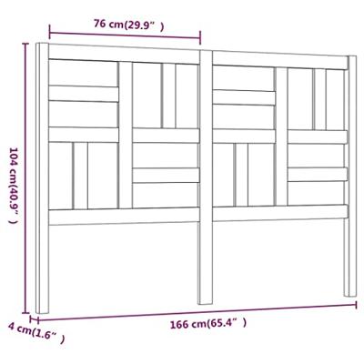 Hoofdbord 166x4x104 cm massief grenenhout wit