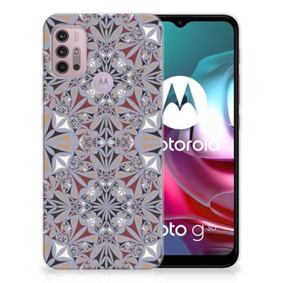 Motorola Moto G30 | G10 | TPU | Siliconen hoesje | Flower Tiles