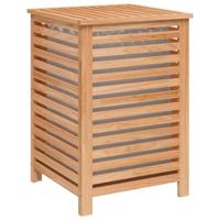 Wasmand 45x45x65 cm massief walnotenhout - thumbnail