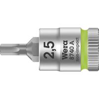 Wera 8740 A Zyklop Bit/dop-combinatie met Vasthoudfunctie met 1/4" Aandrijving, 2,5 x 28 mm - 1 stuk(s) - 05003331001 - thumbnail