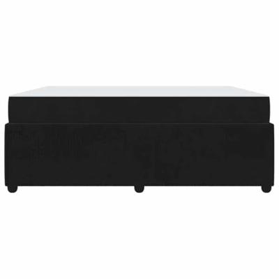 Bedframe met matras met matras Zwart 180 x 200 cm Fluweel