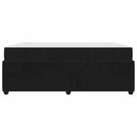Bedframe met matras met matras Zwart 180 x 200 cm Fluweel - thumbnail