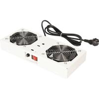 ROLINE ventilatorunit met 2 ventilatoren , voor 19 inch wandbehuizing grijs - thumbnail
