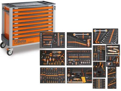 Beta BW 2400S XLO9/E-XL Gereedschapswagen met 9 laden, gevuld met gereedschap | 487 Delig - 024006361