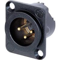 Neutrik NC3MD-LX-B XLR-connector Flensstekker, contacten recht Aantal polen: 3 Zwart 1 stuk(s) - thumbnail
