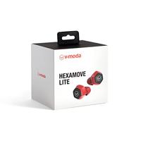 V-MODA Hexamove Lite draadloze oordopjes, Bedien je audio, beantwoord oproepen en krijg toegang tot spraakassistenten (rood) - thumbnail