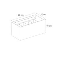 QAZQA Moderne wandlamp zwart rechthoekig 2-lichts - Edwin - thumbnail