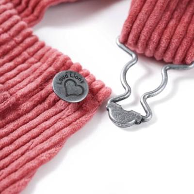 Kindertuinjurk 116 ribfluweel roze - thumbnail