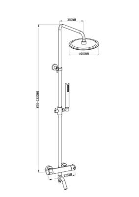 Caral thermostatische bad opbouwset Chroom Coating Caral thermostatische bad opbouwset Chroom Coating