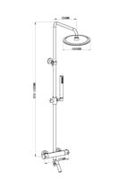 Caral thermostatische bad opbouwset Chroom Coating - thumbnail