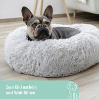 Kerbl Pet Kerbl Knuffelbed Fluffy lichtgrijs, Ã˜ 76 cm x 19 cm - thumbnail