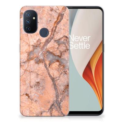 OnePlus Nord N100 | TPU | Siliconen hoesje | Marmer Oranje